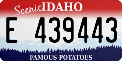 ID license plate E439443