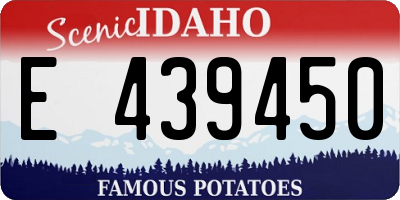 ID license plate E439450