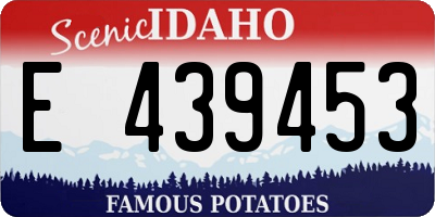 ID license plate E439453