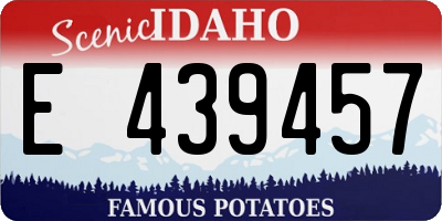 ID license plate E439457