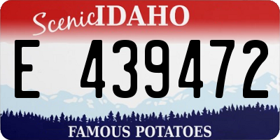 ID license plate E439472