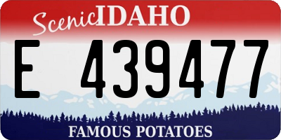 ID license plate E439477