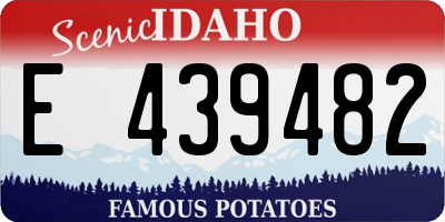 ID license plate E439482