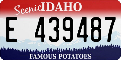 ID license plate E439487