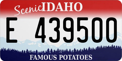 ID license plate E439500