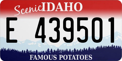 ID license plate E439501