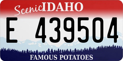 ID license plate E439504