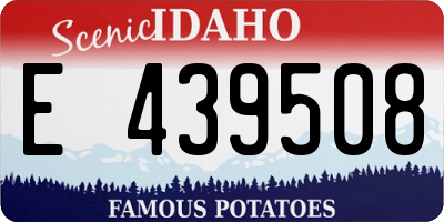 ID license plate E439508