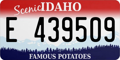 ID license plate E439509