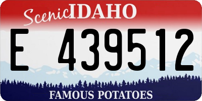 ID license plate E439512