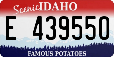 ID license plate E439550