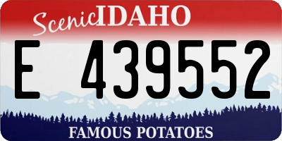 ID license plate E439552
