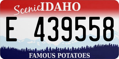 ID license plate E439558