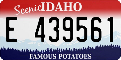 ID license plate E439561