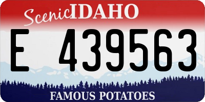 ID license plate E439563