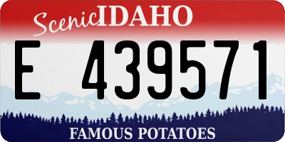 ID license plate E439571