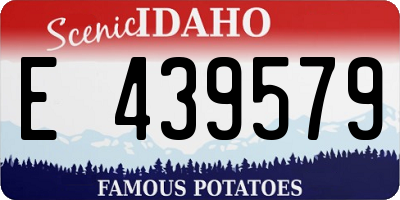 ID license plate E439579
