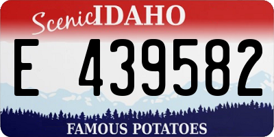 ID license plate E439582