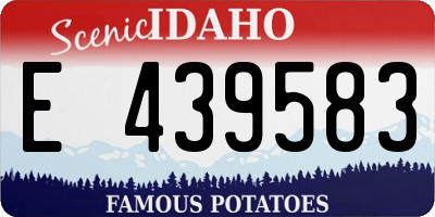 ID license plate E439583