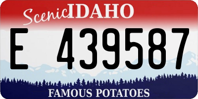 ID license plate E439587