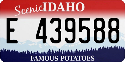 ID license plate E439588