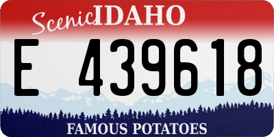 ID license plate E439618