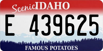 ID license plate E439625