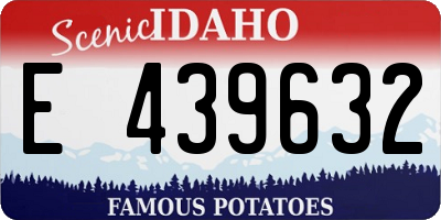 ID license plate E439632
