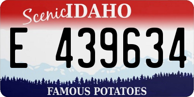 ID license plate E439634