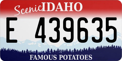 ID license plate E439635