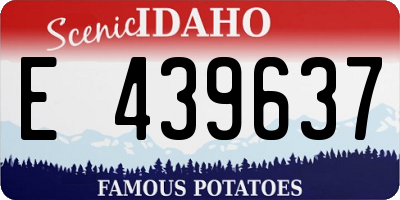 ID license plate E439637