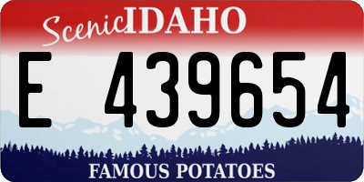 ID license plate E439654