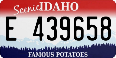 ID license plate E439658