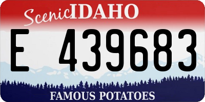 ID license plate E439683