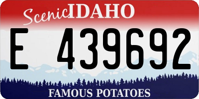 ID license plate E439692