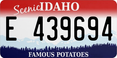 ID license plate E439694