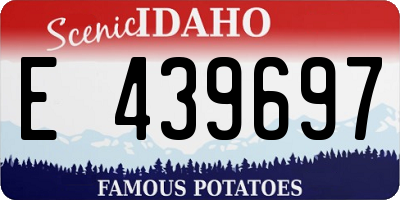 ID license plate E439697