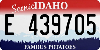 ID license plate E439705