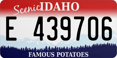 ID license plate E439706