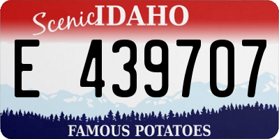 ID license plate E439707