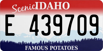 ID license plate E439709