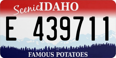 ID license plate E439711