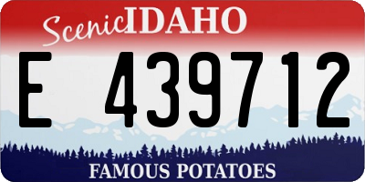 ID license plate E439712