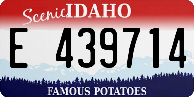 ID license plate E439714