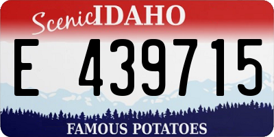 ID license plate E439715