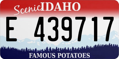 ID license plate E439717