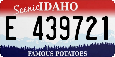 ID license plate E439721
