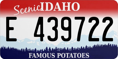 ID license plate E439722