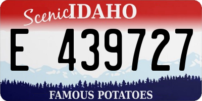 ID license plate E439727