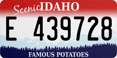 ID license plate E439728